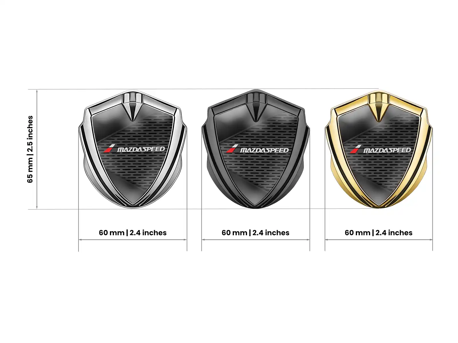 Mazda Metallico Emblema Badge Disegno Forza Personalizzabile
